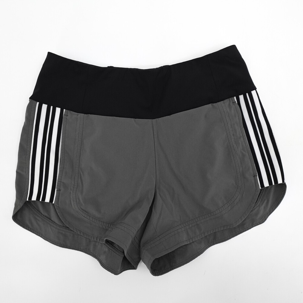 Athleta Shorts Womens 6 Gray Black Pull On Elastic Wasit Workout Running